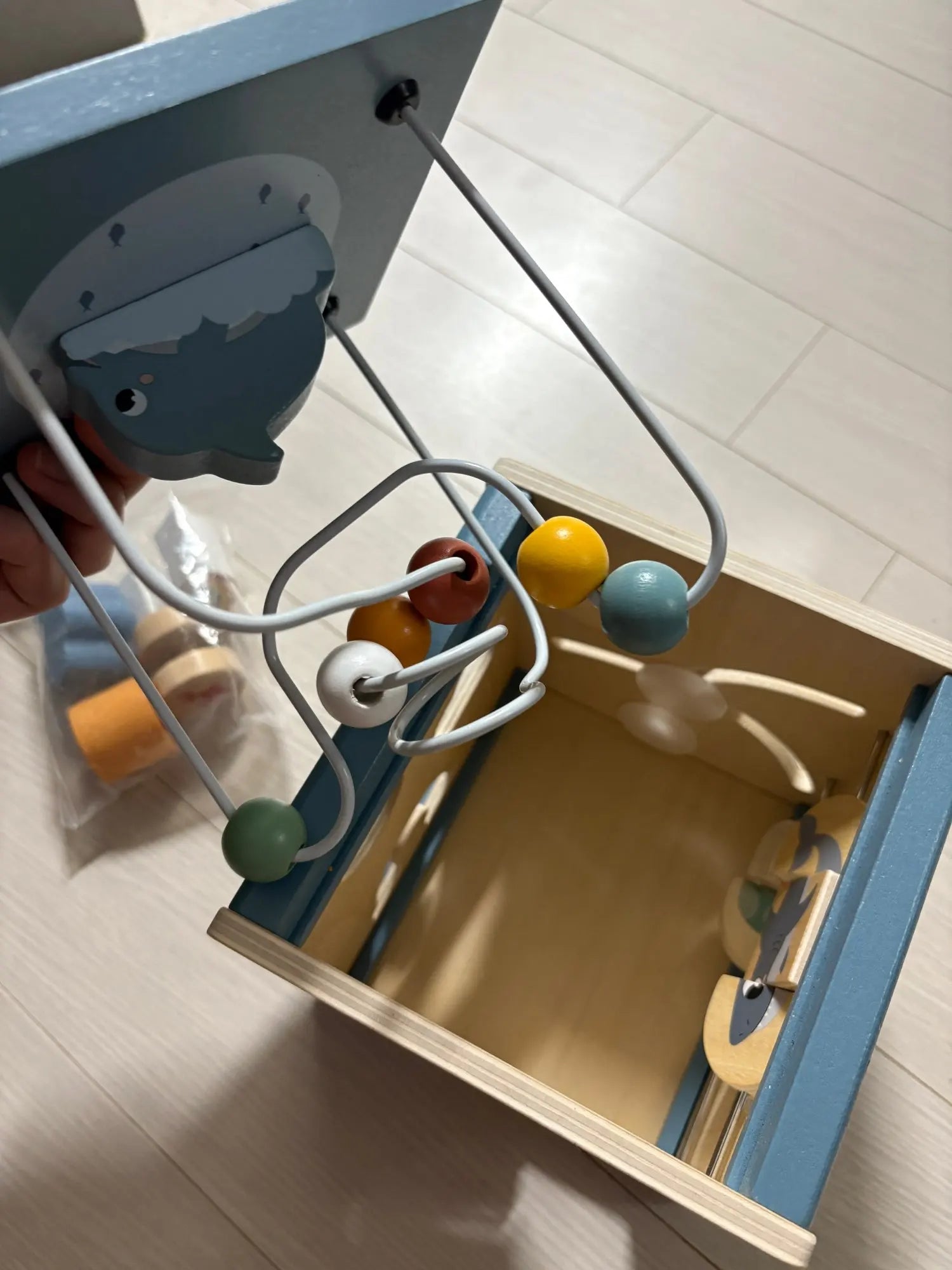 Montessori Wooden Activity Cube Toy – Multi-Educational Tool, Non-Toxic Wooden Material, Safe for Ages 3+