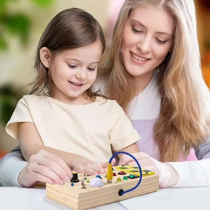 Montessori Wooden Busy Board with Multi Switch Activities and LED Lights Safe for Ages 1+