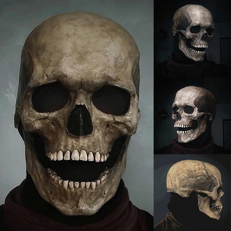 Movable Jaw Skull Mask for Halloween Party, Safe Material, Compact and Easy to Carry