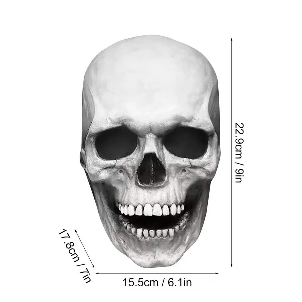 Movable Jaw Skull Mask for Halloween Party, Safe Material, Compact and Easy to Carry