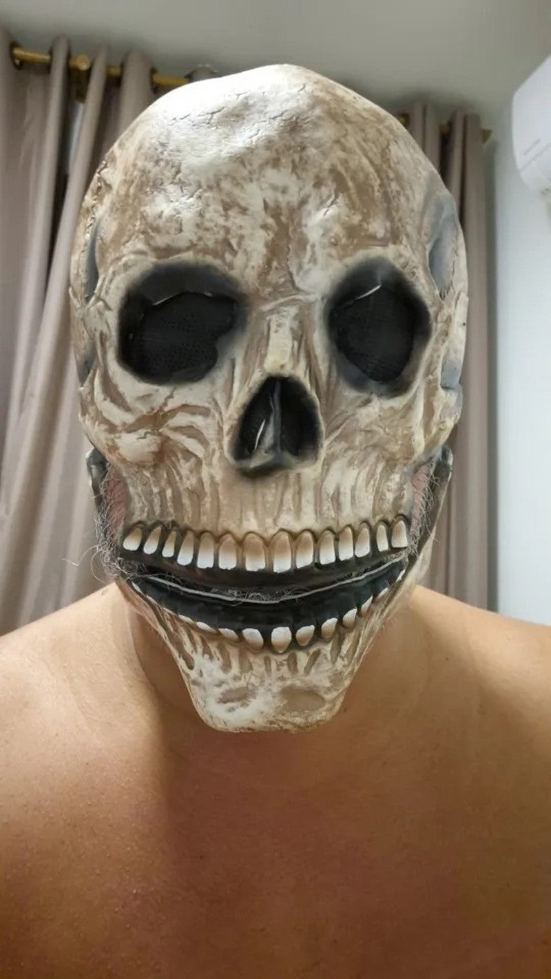 Movable Jaw Skull Mask for Halloween Party, Safe Material, Compact and Easy to Carry