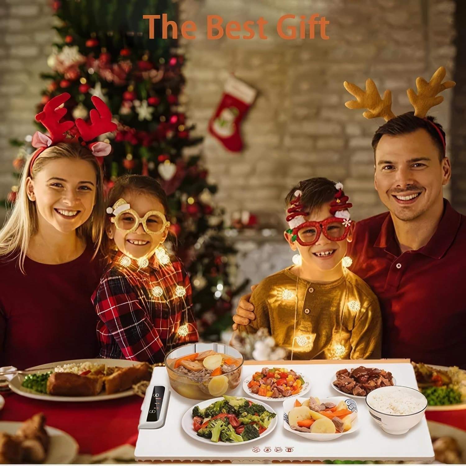 Multi-Functional Electric Beverage & Dish Warming Tray– 220V Foldable, Non-Slip Heating Pad for Hot Meals & Drinks