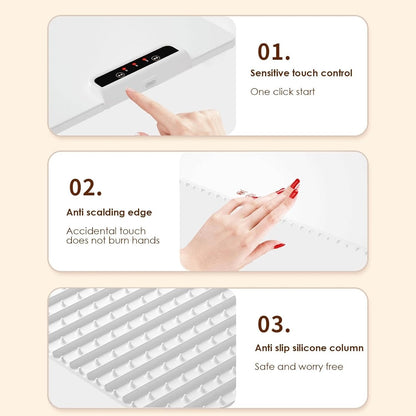 Multi-Functional Electric Beverage & Dish Warming Tray– 220V Foldable, Non-Slip Heating Pad for Hot Meals & Drinks