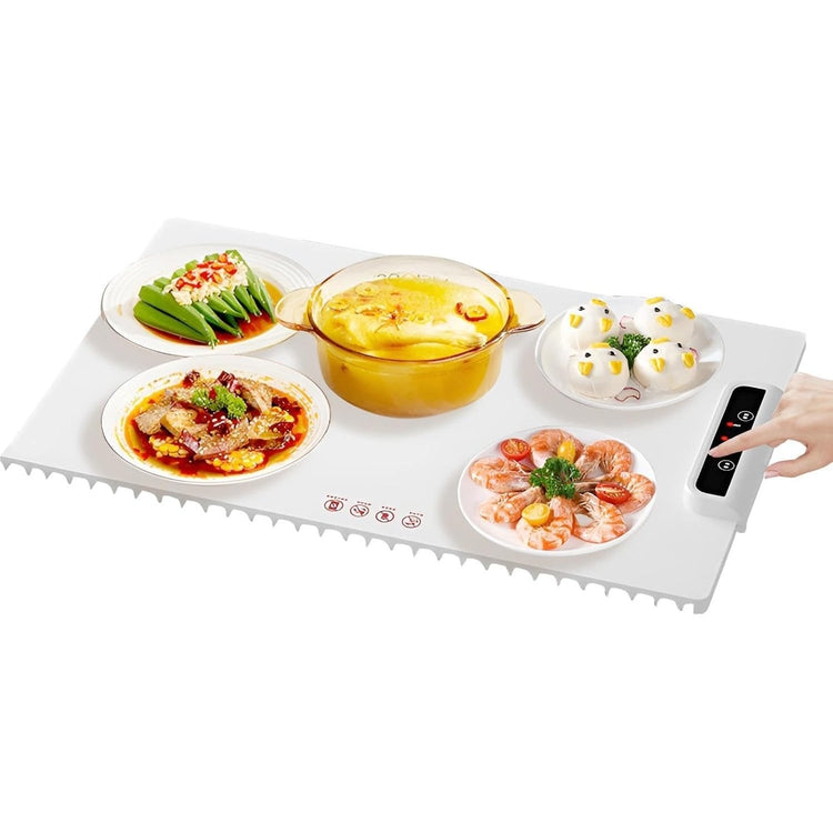Multi-Functional Electric Beverage & Dish Warming Tray– 220V Foldable, Non-Slip Heating Pad for Hot Meals & Drinks