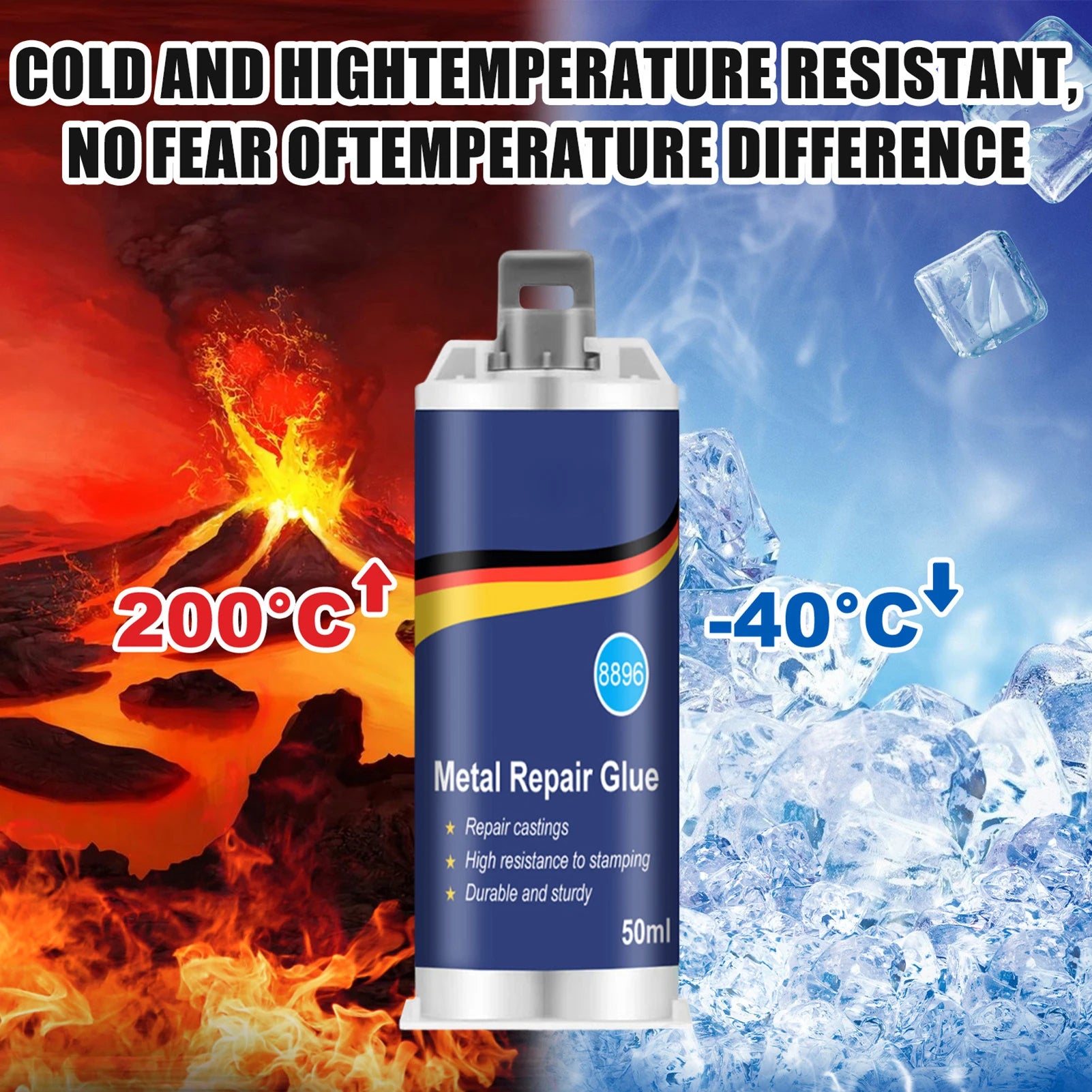 Multi-Purpose Super Glue - For Metal Repair, Leak Sealing, High Temperature & Waterproof Bonding