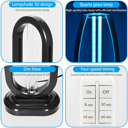 Multi-Surface UV Disinfection Lamp with Ozone & Ozone-Free Modes, Air Purification Function and Remote Control