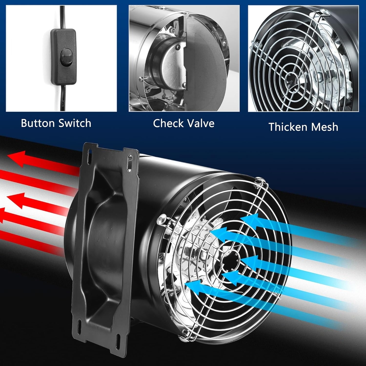 Multifunctional Powerful Silent Exhaust Fan - Super Suction Mute Ventilation Fan
