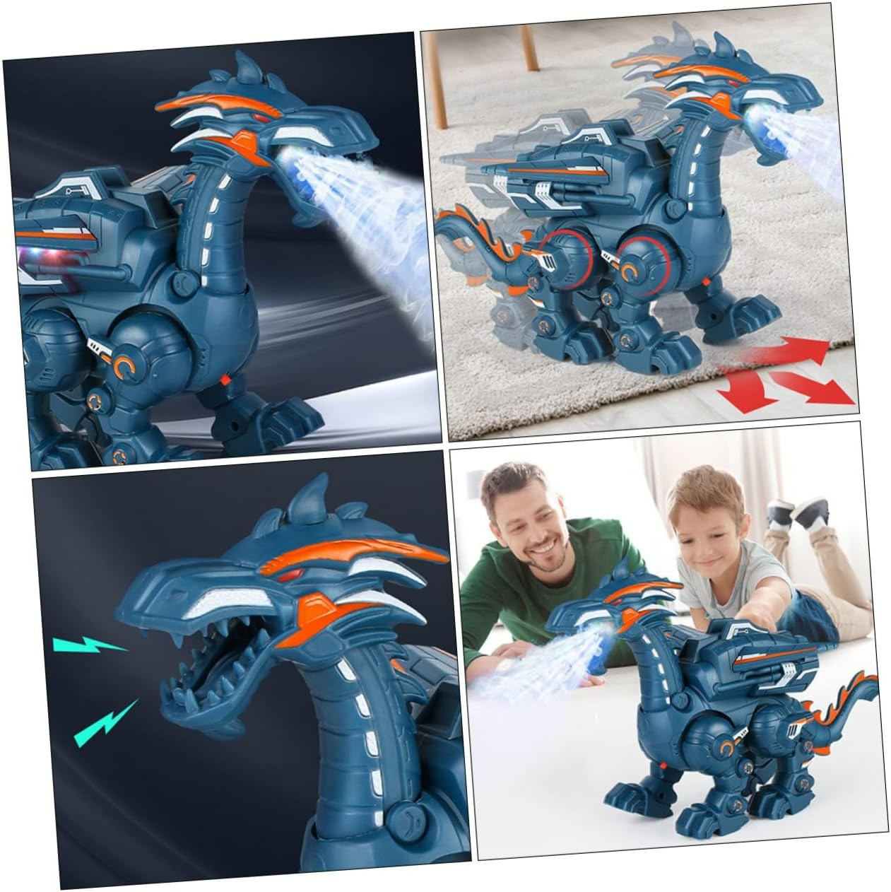 Musical Dinosaur with Mist and Lights, Atomized Spray Function, Safe for Ages 2+