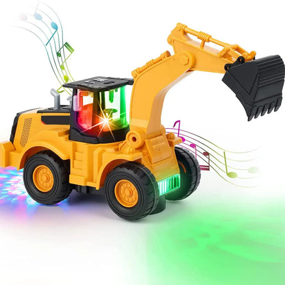 Musical Excavator with Lights & Motion, Automatic Driving, Bump and Go Function, Safe for Ages 2+