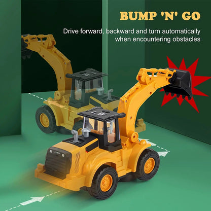 Musical Excavator with Lights & Motion, Automatic Driving, Bump and Go Function, Safe for Ages 2+