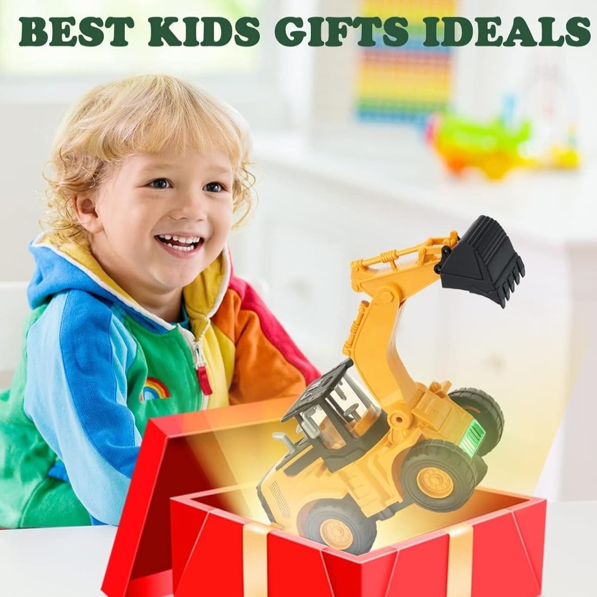 Musical Excavator with Lights & Motion, Automatic Driving, Bump and Go Function, Safe for Ages 2+