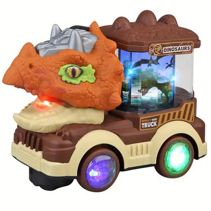 Musical Light-up Dinosaur Toy with Spray Mist, LED Colorful Lights, Obstacle Avoidance, Safe for Ages 3+