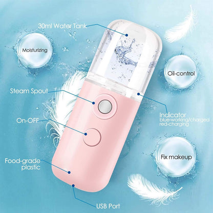 Nano Mist Sprayer – Rechargeable Mini for Deep Hydration, Makeup Protection, Instant Skin Refresh, Portable Use
