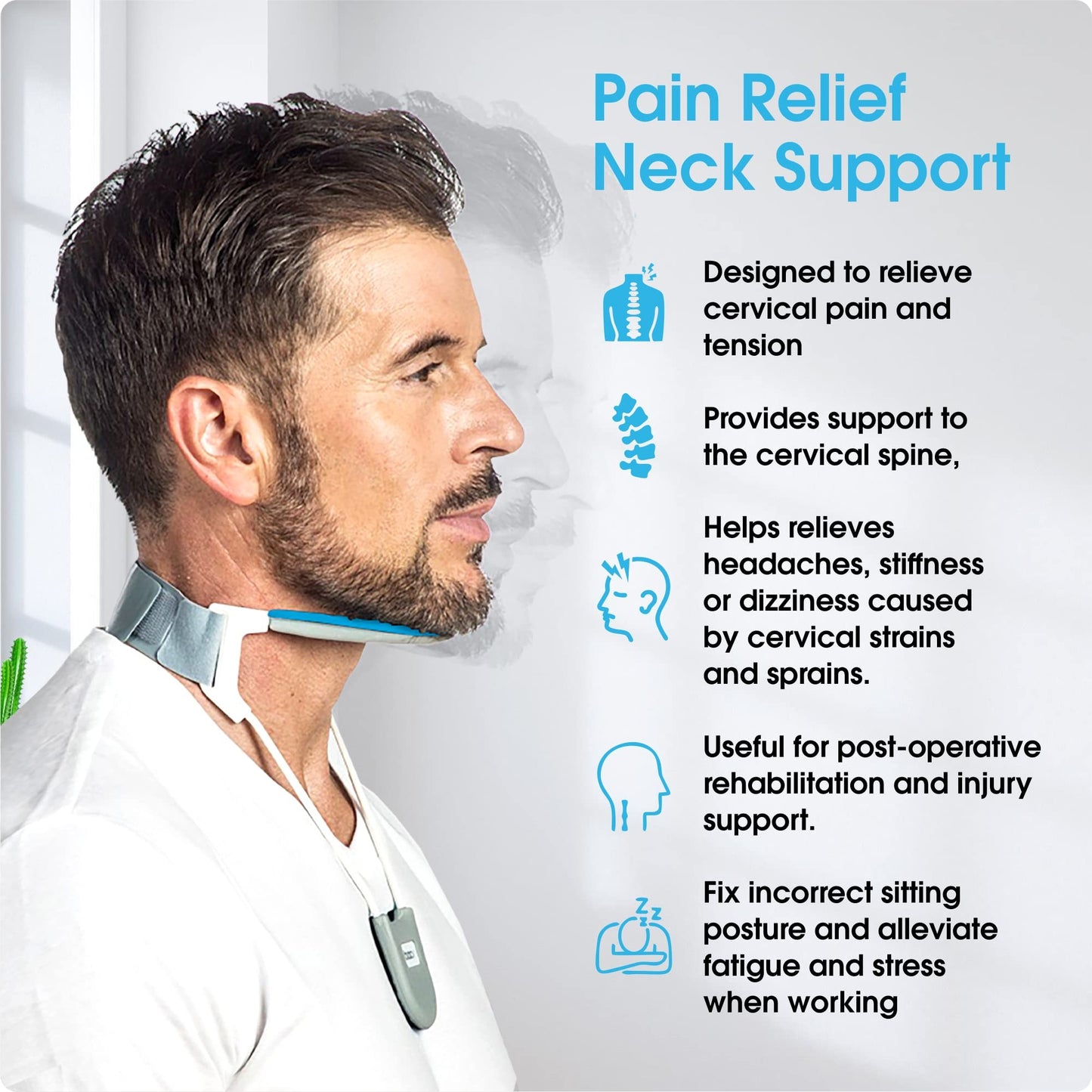 Neck Pain Helper Braces -  Neck Support Brace for Neck Pain, Discreet & Lightweight Cervical Collar