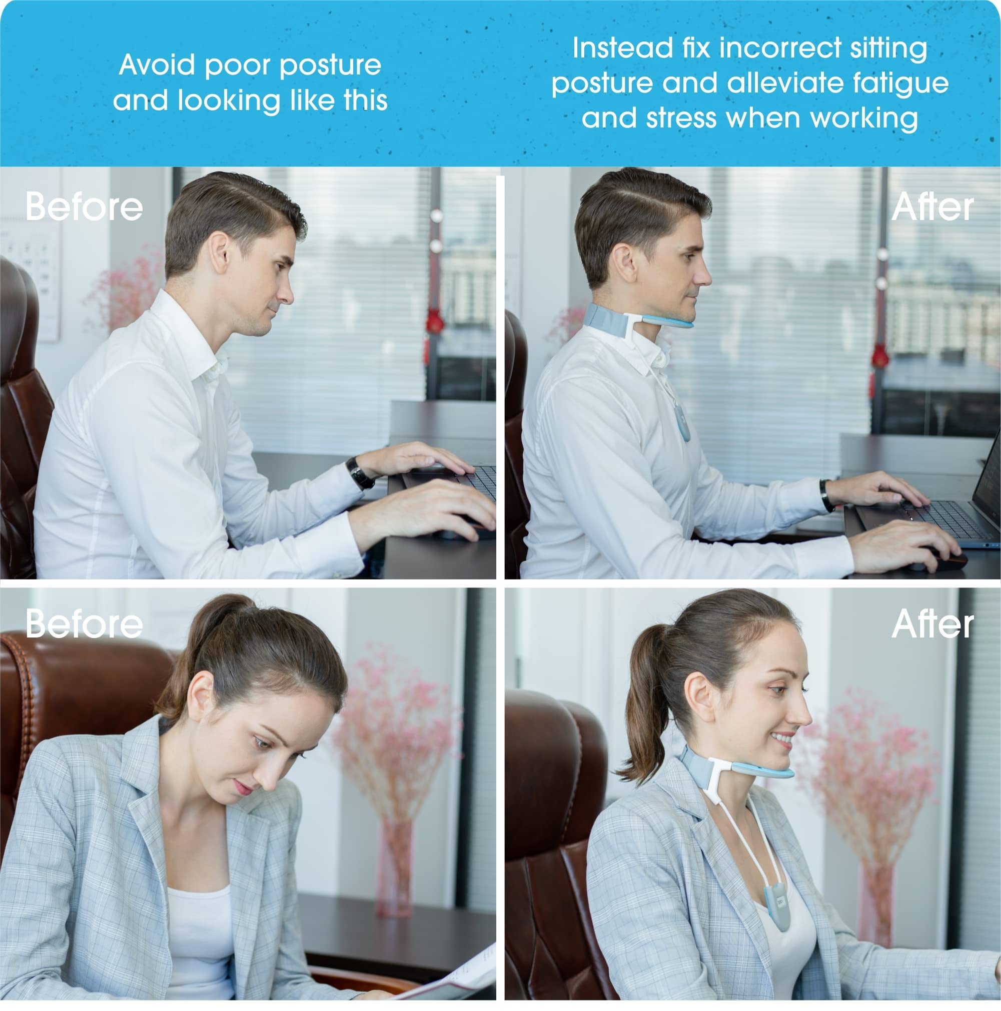 Neck Pain Helper Braces -  Neck Support Brace for Neck Pain, Discreet & Lightweight Cervical Collar