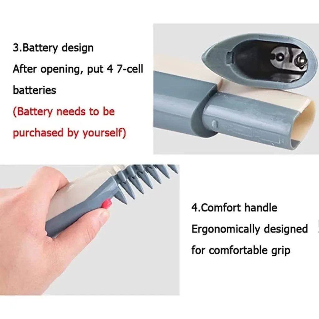 Pet Dematting Comb and Grooming Brush, Removes Knots, Mats & Tangles, Battery-Powered