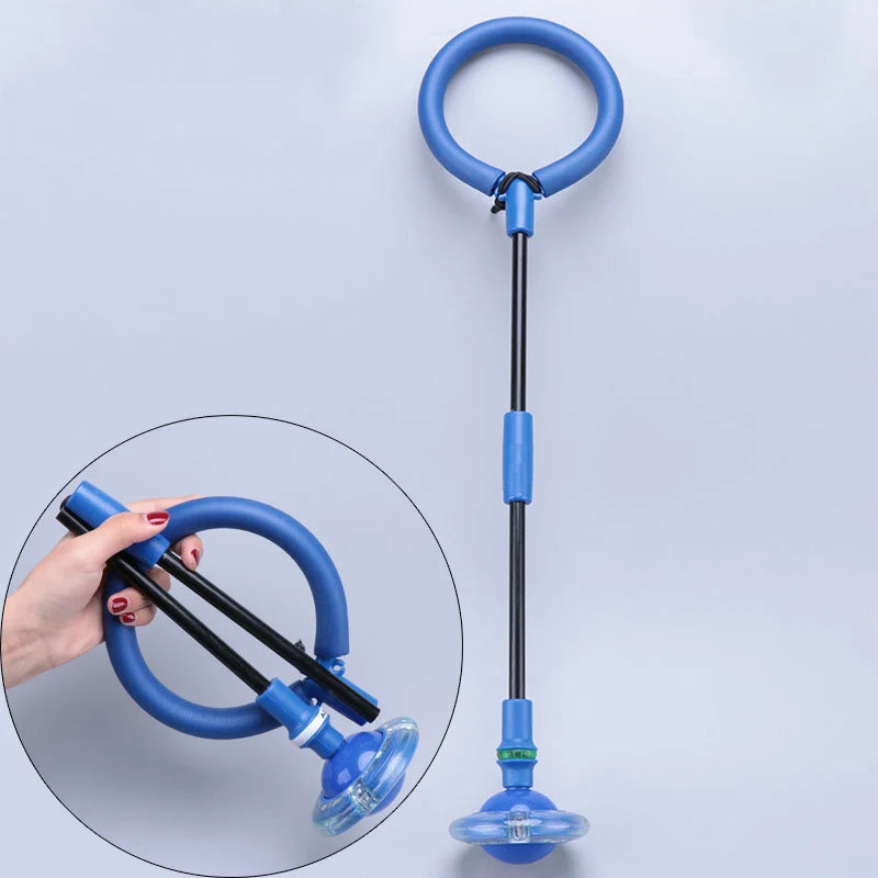 Portable Ankle Skip Ball, Safe for Ages 5+, Colorful Flash Wheel Swing Ball