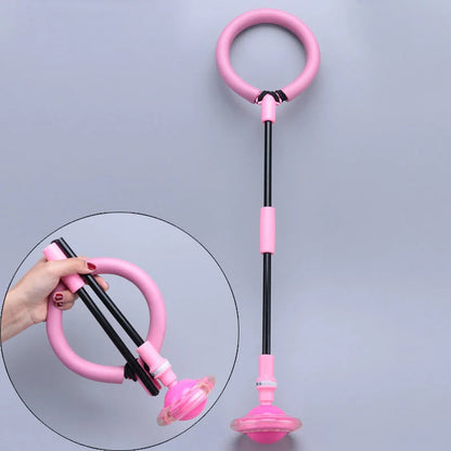 Portable Ankle Skip Ball, Safe for Ages 5+, Colorful Flash Wheel Swing Ball