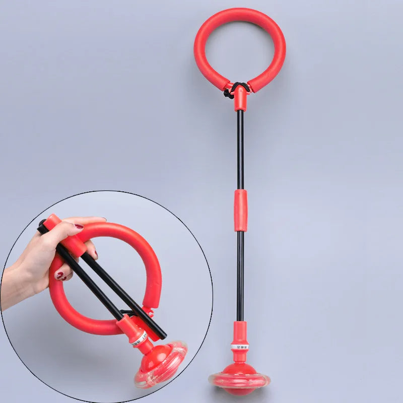 Portable Ankle Skip Ball, Safe for Ages 5+, Colorful Flash Wheel Swing Ball