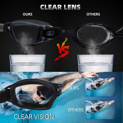 Prescription Swimming Goggles for Myopia – Anti-Fog, UV400 Protection, Clear Vision Underwater