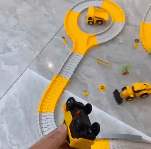 Race Track Toy, Creative Buildable Road Set with Model Cars, Easy Assembly, Safe for Ages 3+