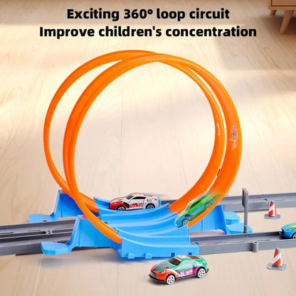 Race Track Toy with 360° Loop, Easy to Assemble and Disassemble, Safe for Ages 4 +