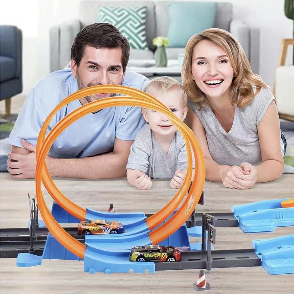 Race Track Toy with 360° Loop, Easy to Assemble and Disassemble, Safe for Ages 4 +