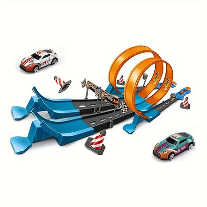 Race Track Toy with 360° Loop, Easy to Assemble and Disassemble, Safe for Ages 4 +