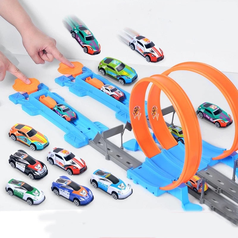 Race Track Toy with 360° Loop, Easy to Assemble and Disassemble, Safe for Ages 4 +