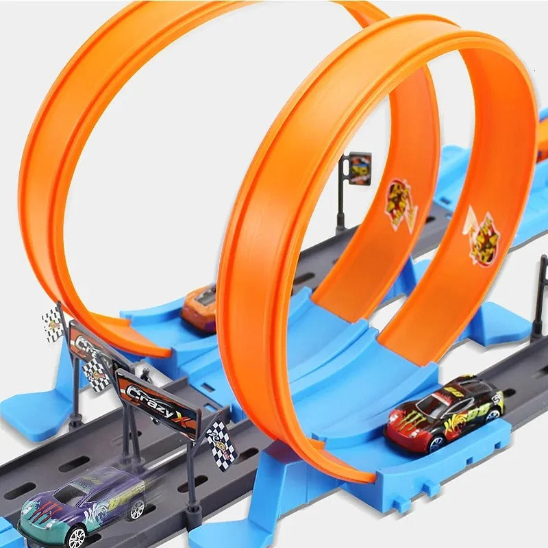 Race Track Toy with 360° Loop, Easy to Assemble and Disassemble, Safe for Ages 4 +