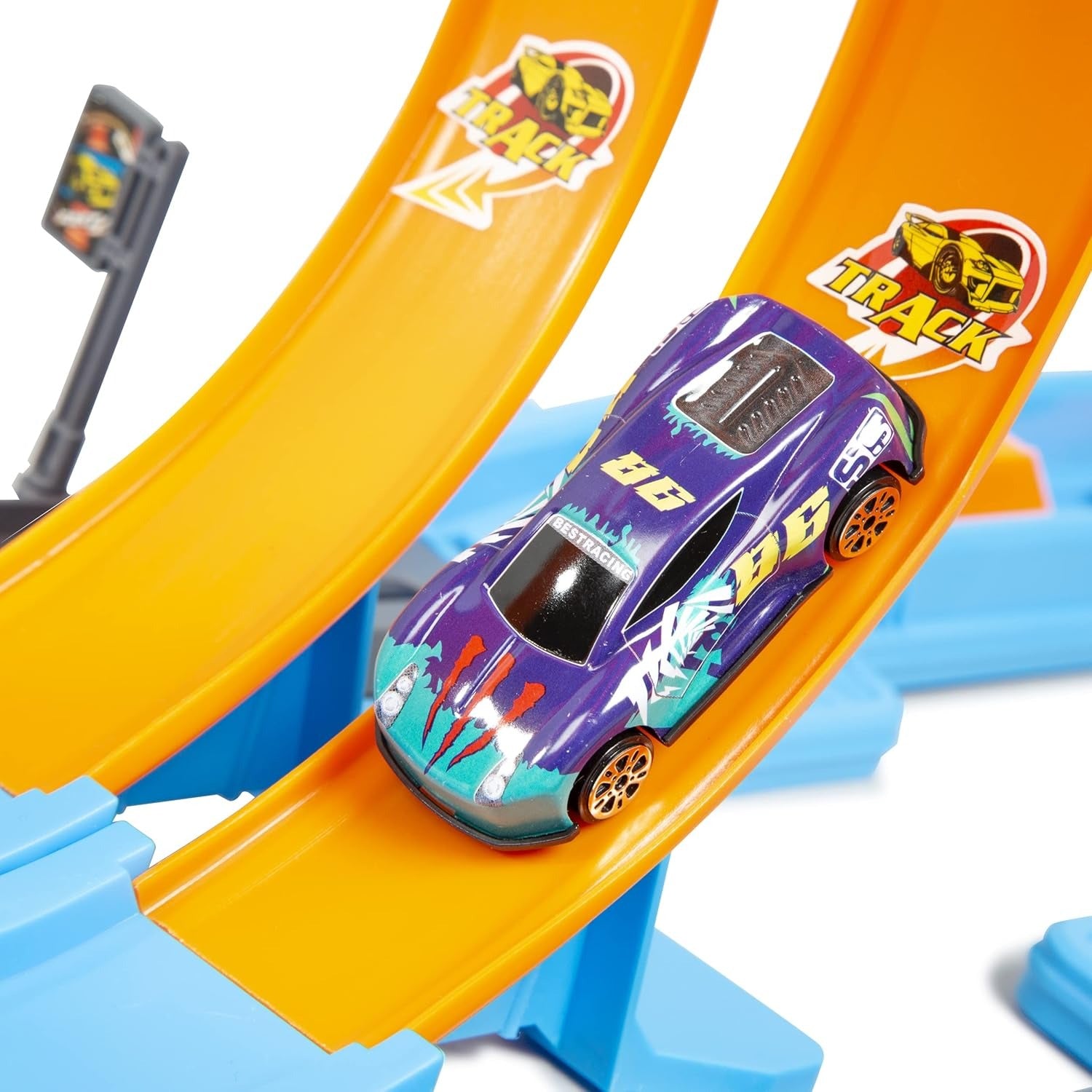 Race Track Toy with 360° Loop, Easy to Assemble and Disassemble, Safe for Ages 4 +