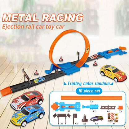 Race Track Toy with 360° Loop, Easy to Assemble and Disassemble, Safe for Ages 4 +