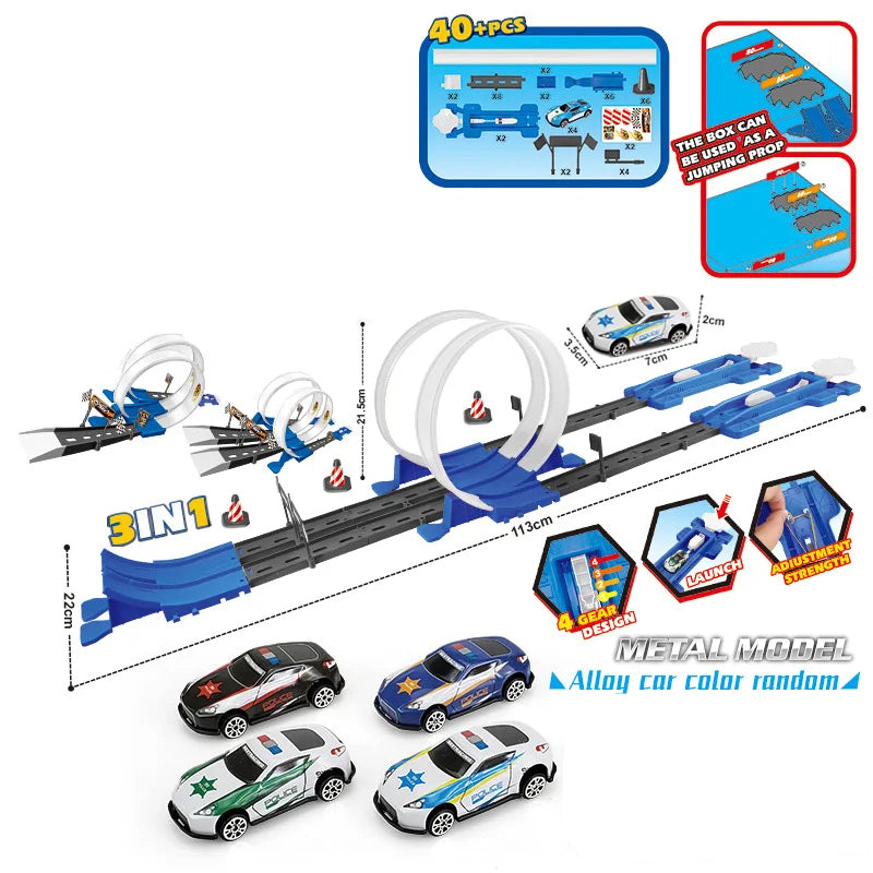 Race Track Toy with 360° Loop, Easy to Assemble and Disassemble, Safe for Ages 4 +