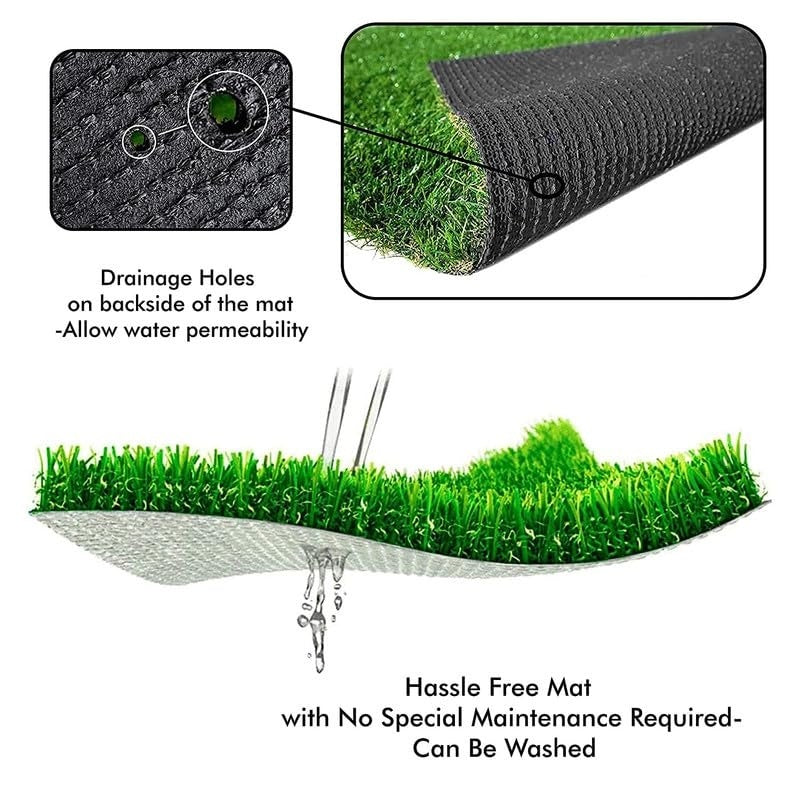Realistic Artificial Grass, Durable Synthetic Turf for Indoor & Outdoor Landscaping