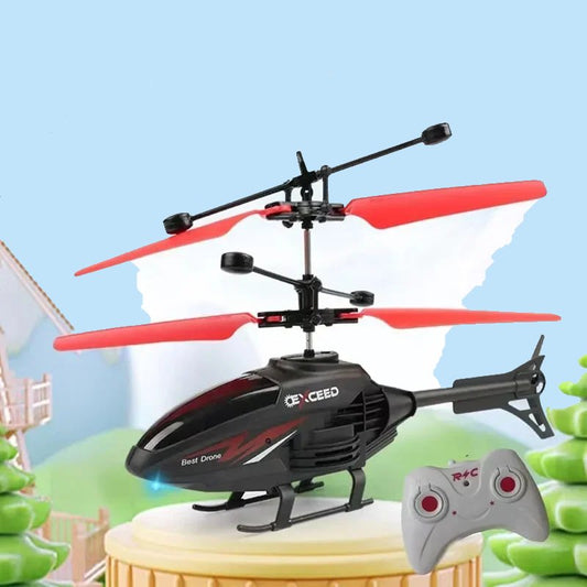 Remote Control Helicopter with Lightweight, Durable Design, Remote Control, LED Night Lights, Safe for Age 14+