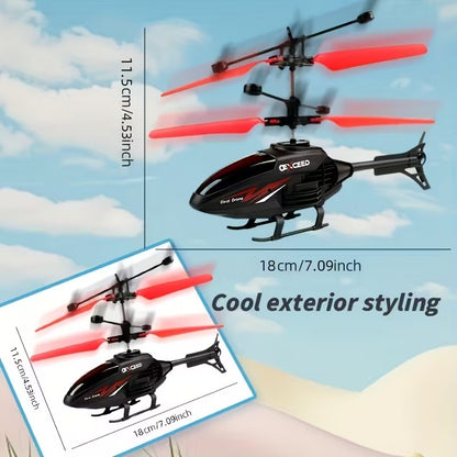 Remote Control Helicopter with Lightweight, Durable Design, Remote Control, LED Night Lights, Safe for Age 14+