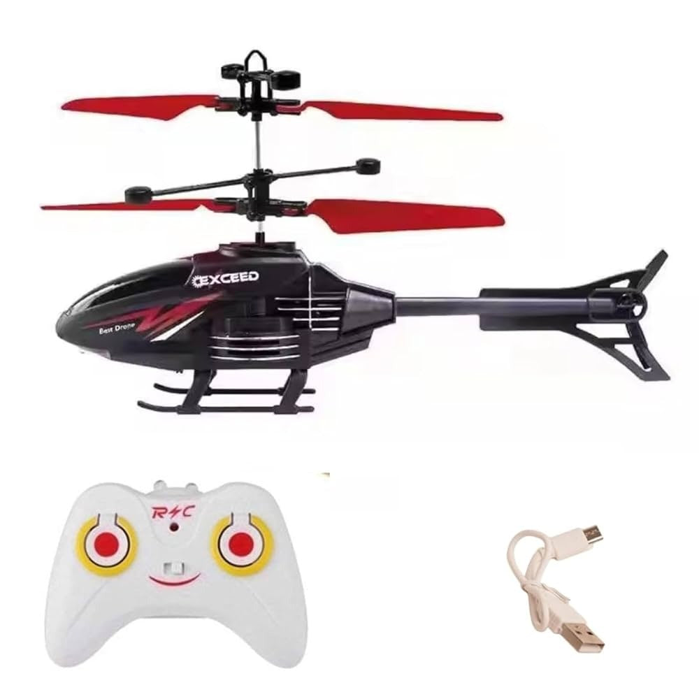Remote Control Helicopter with Lightweight, Durable Design, Remote Control, LED Night Lights, Safe for Age 14+