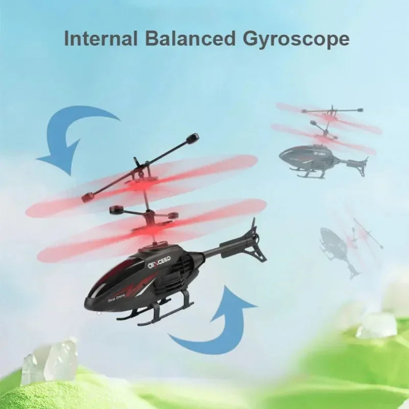 Remote Control Helicopter with Lightweight, Durable Design, Remote Control, LED Night Lights, Safe for Age 14+