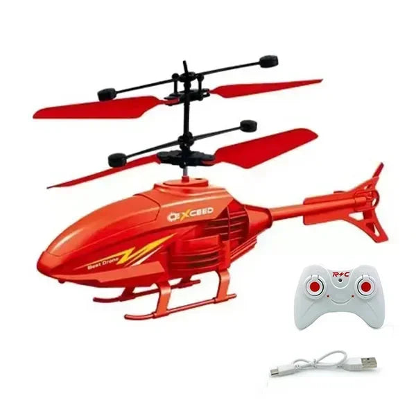 Remote Control Helicopter with Lightweight, Durable Design, Remote Control, LED Night Lights, Safe for Age 14+