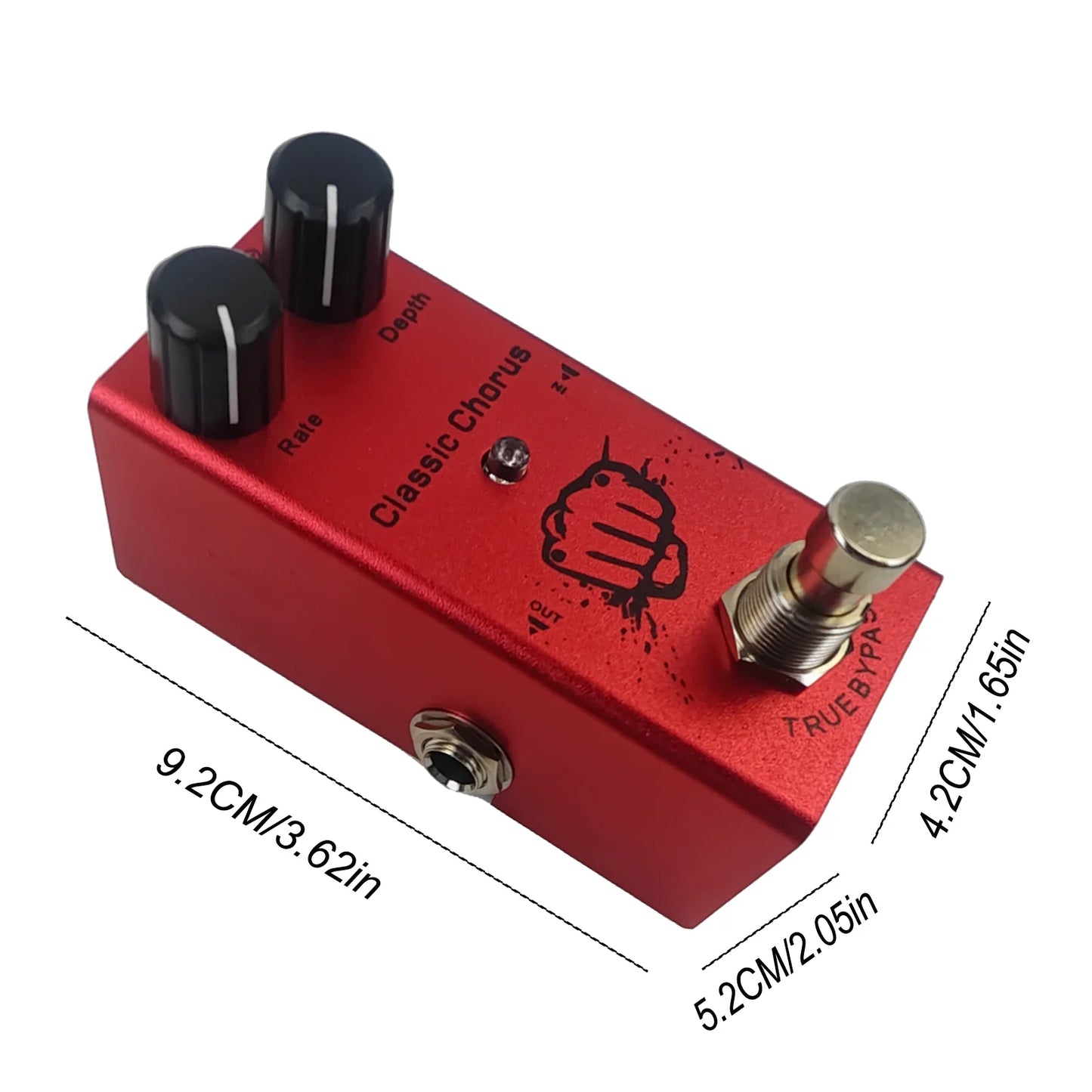 Compact Electric Guitar Effects Pedal With Multiple Functions