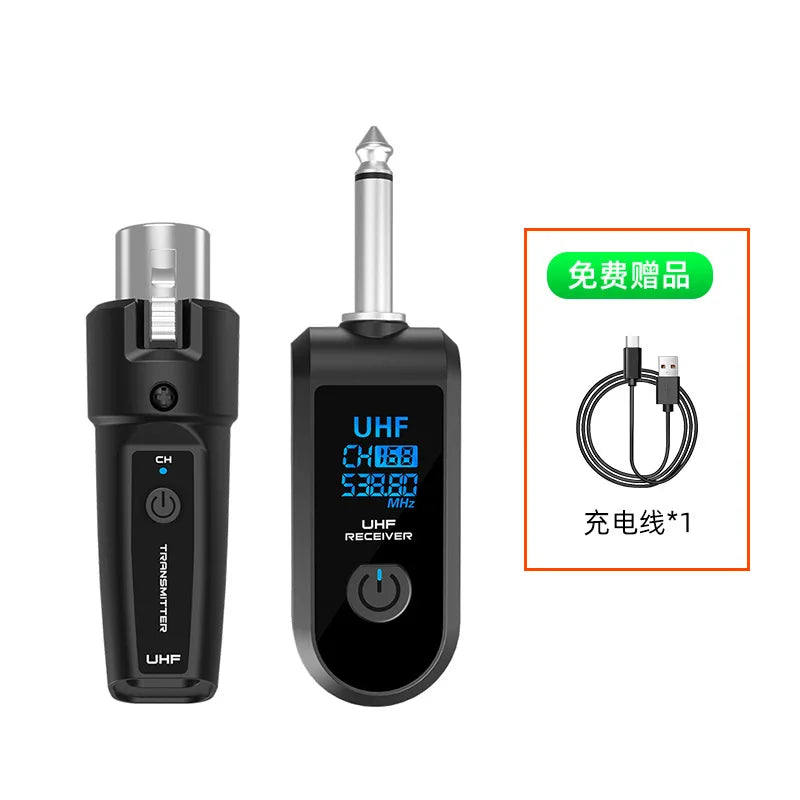 Wireless Uhf Transmitter And Receiver For Dynamic Microphones