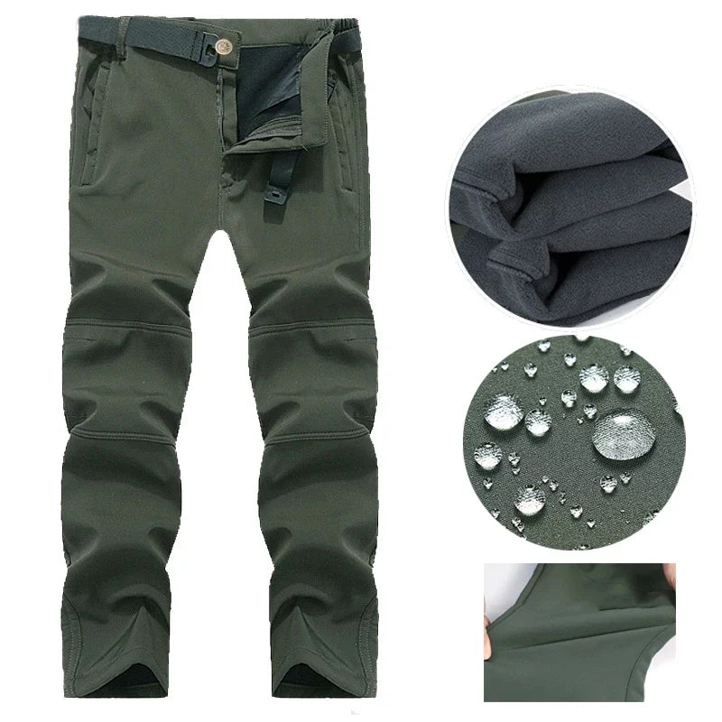 Men'S Waterproof Softshell Jacket And Cargo Pants Set