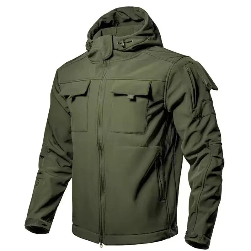 Men'S Waterproof Softshell Jacket And Cargo Pants Set