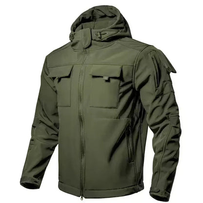 Men'S Waterproof Softshell Jacket And Cargo Pants Set