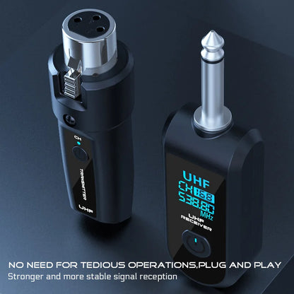 Wireless Uhf Transmitter And Receiver For Dynamic Microphones