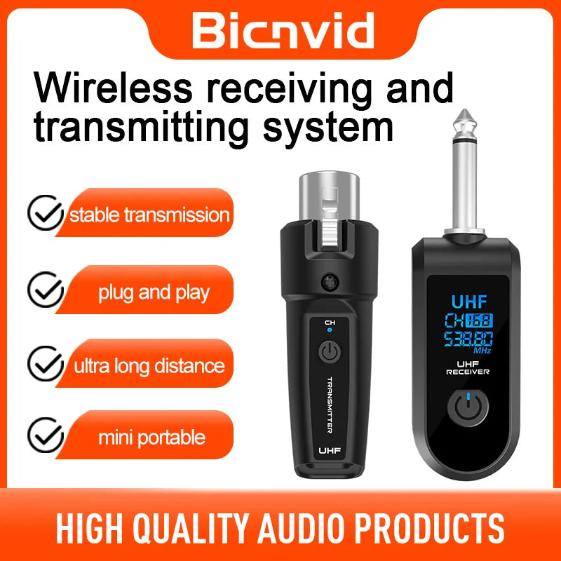 Wireless Uhf Transmitter And Receiver For Dynamic Microphones
