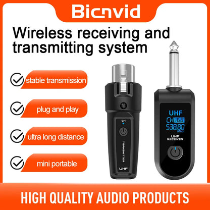 Wireless Uhf Transmitter And Receiver For Dynamic Microphones