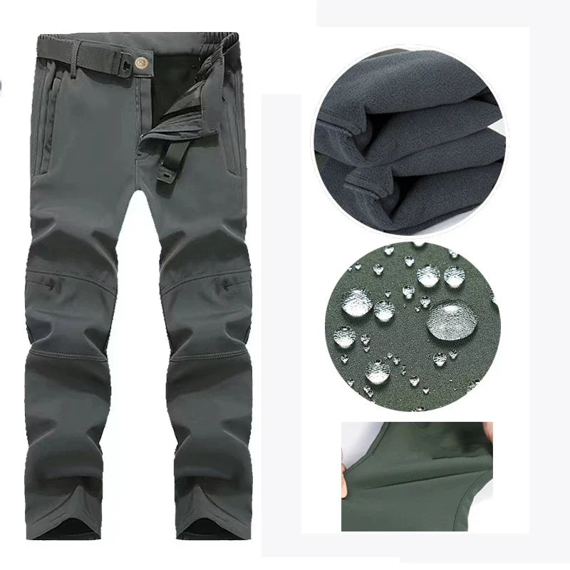 Men'S Waterproof Softshell Jacket And Cargo Pants Set