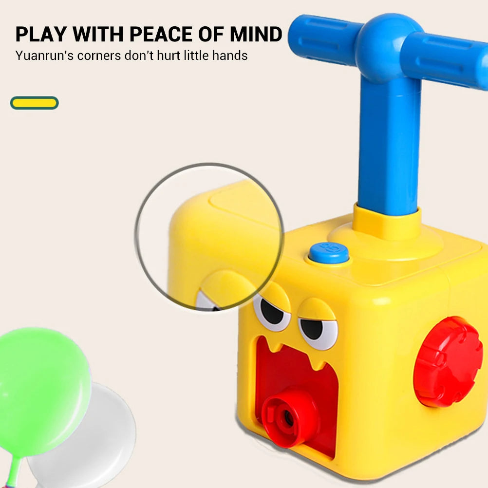 STEM Balloon Car Toy Set with Launcher and Rocket, No Batteries, Safe for Age 3+