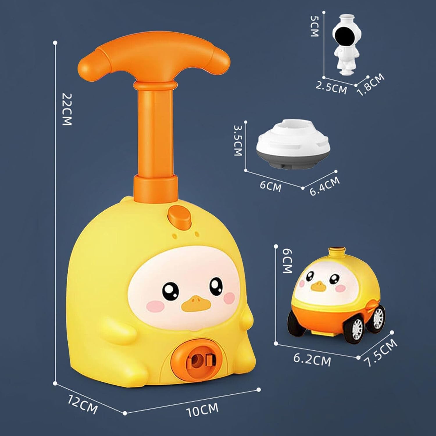 STEM Balloon Car Toy Set with Rocket Launcher, Battery-Free, Safe for Kids Age 3+